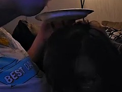 Amateur, Big cock, Blowjob, Brunette, Couple, Housewife, Sucking, Wife