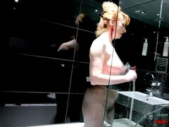 デカパイ, ディルド, 指いじり, 下着, 熟年, 淫乱熟女, 一人, おもちゃ