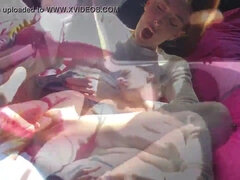 Auto, Hd, Masturbatie, Openbaar, Roodharige vrouw, Alleen, Tieten likken, Speelgoed