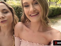 Twenty-one sextury - bathing suit beauties fuck and have fun with each other's pussies in the park