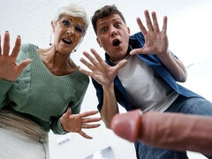 デカチン, デカパイ, ブロンド, チン, バック, 淫乱熟女, ハメ撮り, オッパイの