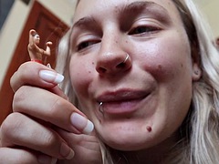 Cruel Blonde Giantess - Crush and Vore