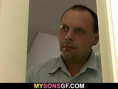 Old man tricks and fucks his son's girl
