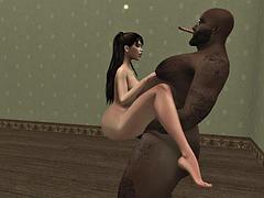 Verga grande, Perra, Mamada, Interracial, Tren