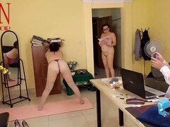 Leie, Amerikanisch, Aus dem arsch in den mund, Nackt, Büro, Muschi, Sekretärin, Erotischer film