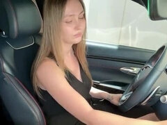 Amateur, Nana, Voiture, Doigter, Cuir, Orgasme, Réalité, Russe