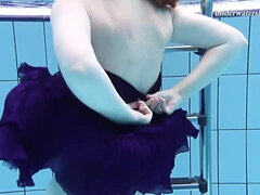 茶髪の, チェコ, 女, Hd, 小柄, 公共, 一人, 水中