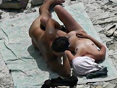 ビーチ, ブロンド, 彼氏, 露出狂, 公共, オッパイの