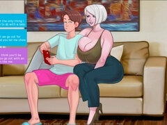 デカ尻, デカチン, ブロンド, フェラチオ, 中出し, 口内発射, 淫乱熟女