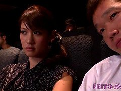 Asian, Blowjob, Cfnm, Cinema, Cum in mouth, Girlfriend, Hd, Japanese