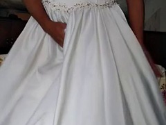 Leie, Kleid, Latina, Lingerie, Masturbation, Im freien, Satin, Transfrau