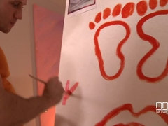Noire, Pieds, Doigter, Fétiche des pieds, Jeans, Rasée, Chaussettes, Nénés