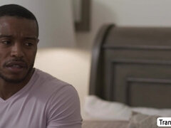 Tight TS Kasey Kei barebacked by her black stepbrother