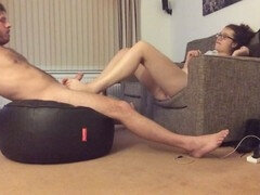 素人, カップル, 足, 足コキ, 眼鏡, なめる, オナニー, ヤリマンの