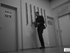 Blondine, Blasen, Deutsch, Brille, Hardcore, Natürlichen titten, Büro