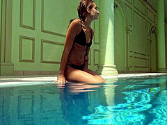 Nana, Hongroise, Masturbation, Piscine, Adolescente, Sous marin