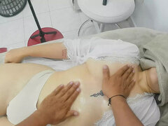 Hot Latina stepmom gets tantric massage - Amateur college sex in HD