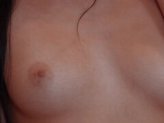 Brunette brune, Femelle, Doigter, Hd, Masturbation, Orgasme, Solo, Nénés