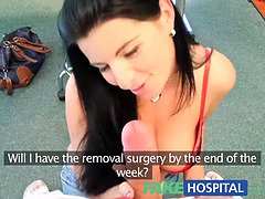 Busty MILF helps doctor relieve stress with her big boobs & sexy role play