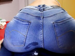 Cul, Gros cul, Femme dominatrice, Jeans, Orgasme, Pov, Softcore, Mouillée