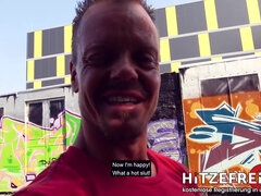 Leie, Blondine, Schmuddelige sprache, Deutsch, Hd, Öffentlich, Rasiert, Tätowierung