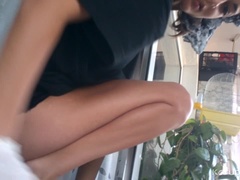 Amateur, Morena, Pies, Afeitado, Solo