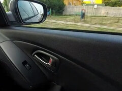 Stepmom in Skirt and Heels Gives Stepson a Hot Car Ride in the City