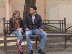 Cul, Beauté, Couple, Hard, Embrassement, Rasée, Se déshabiller