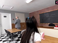 18 años, Corrida, Interracial, Coño, Montar, Solo, Maestra, Adolescente
