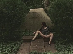 茶髪の, エロティック, ドイツ人, Hd, オナニー, 乳首, 公共, オマンコ