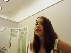 Jaime - Bras Tryout In The Changing Room - Monster Tits Solo