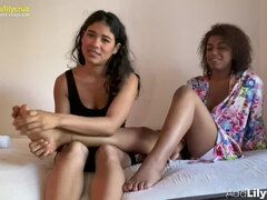 Amateur, Brunette brune, Pieds, Doigter, Hd, Lesbienne, Massage, Orgasme