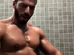 Gay, Gimnasio, Sexo duro, Músculo, Ducha