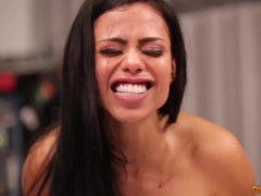 Gros cul, Noire, Sucer une bite, Noir ébène, Interracial, Fille latino, Léchez, Chatte