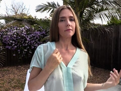 Erstaunlich, Blondine, Fingern, Klaffend, Handjob, Im freien, Solo, Entkleiden