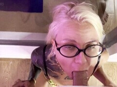 Stepsister gets her face filled in my parents' bedroom