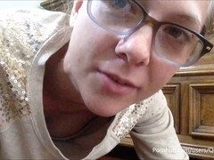 Cold dildo, masturbation orgasm, vlog