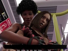 Shemale jerking off and cum, black cocks, big tits