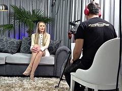 Behind the scenes, Big tits, Blonde, Dildo, Funny, Hardcore, Heels, Tits