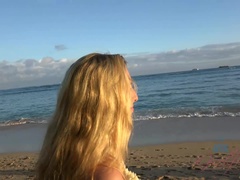 Amateur, Playa, Pies, Masturbacion con pies, Novia, Bragas, Pov, Fumando