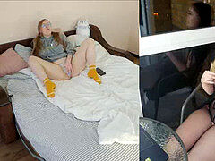 Stel, Rijpe lesbienne, Moeder, Orgasme, Realiteit, Spion, Speelgoed, Bekijker