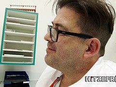 Verga grande, Tetas grandes, Rubia, Médico, Alemán, Hd, Realidad, Gritar