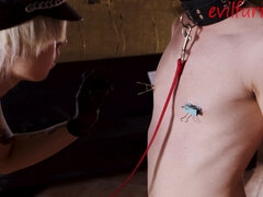 Tussi, Sadomasochismus, Blondine, Domination, Fetisch, Herrin, Nippel, Russisch