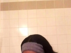 Amateur, Nana, Noire, Noir ébène, Douche, Solo, Adolescente, Jouets