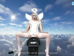 ブロンド, 女, Hd, オナニー, オーガズム, 一人, ストッキング, おもちゃ