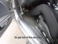 Belleza, Coche, Estilo perrito, Masturbación, Coño, Chupando, Adolescente, Uniforme