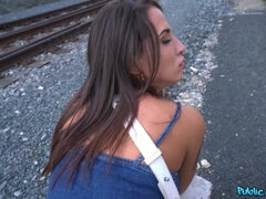 Pijpbeurt, Bruinharig, Hd, Buiten, Openbaar, Slet, Spaans