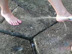 Leie, Strand, Füsse, Fussjob, Freundin, Handjob, Pov, Abendanzug