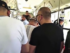 アジア人, 美女, 緊縛, 美人, バス, フェティッシュ, 公共