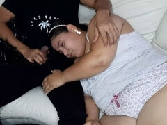 Amateur, Americano, Pareja, Hija, Europeo, Besar, Latina, Chupando